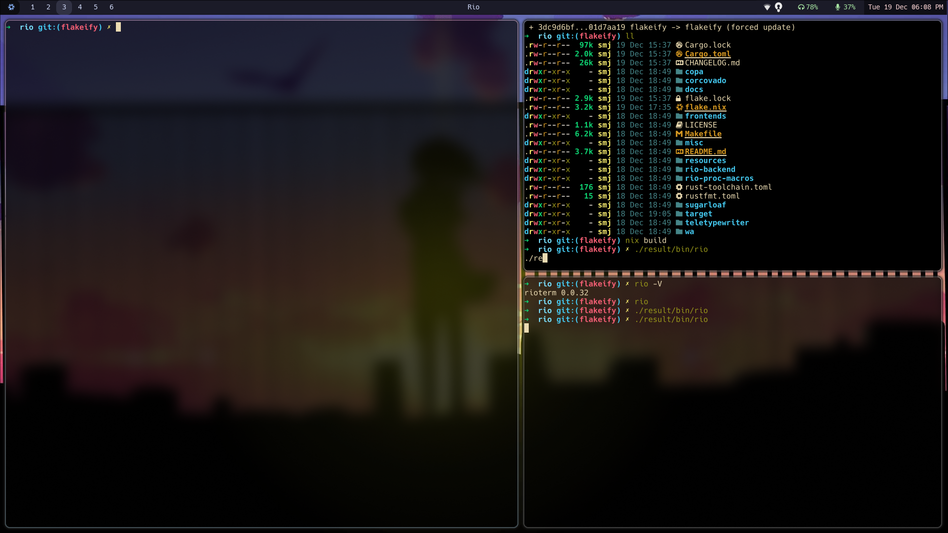 Demo blurred background