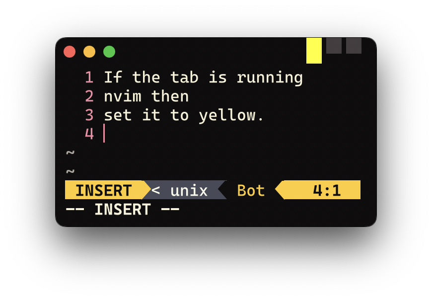 example navigation with program color automation using Bookmark